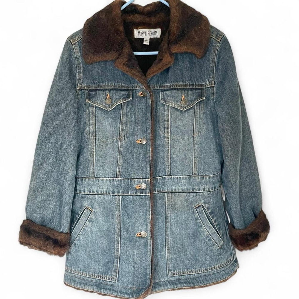 Marvin Richards Denim fur lined jacket